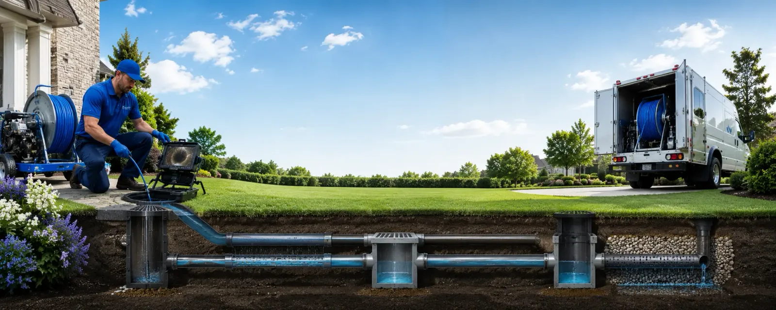 Outdoor drain cleaning information for Brookfield, CT